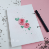 Caiet pentru amintiri trandafiri personalizat pictat manual