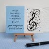 Placuta muzica personalizata cu mesaj handmade pictata manual