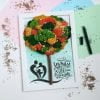 Tablou licheni copacul vietii familie personalizat cu mesaj handmade
