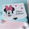 Cutie amintiri Minnie Mouse pictata manual personalizata cu nume