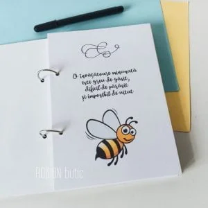 Agenda albinute cadru didactic personalizata cu numele copiilor pictata manual
